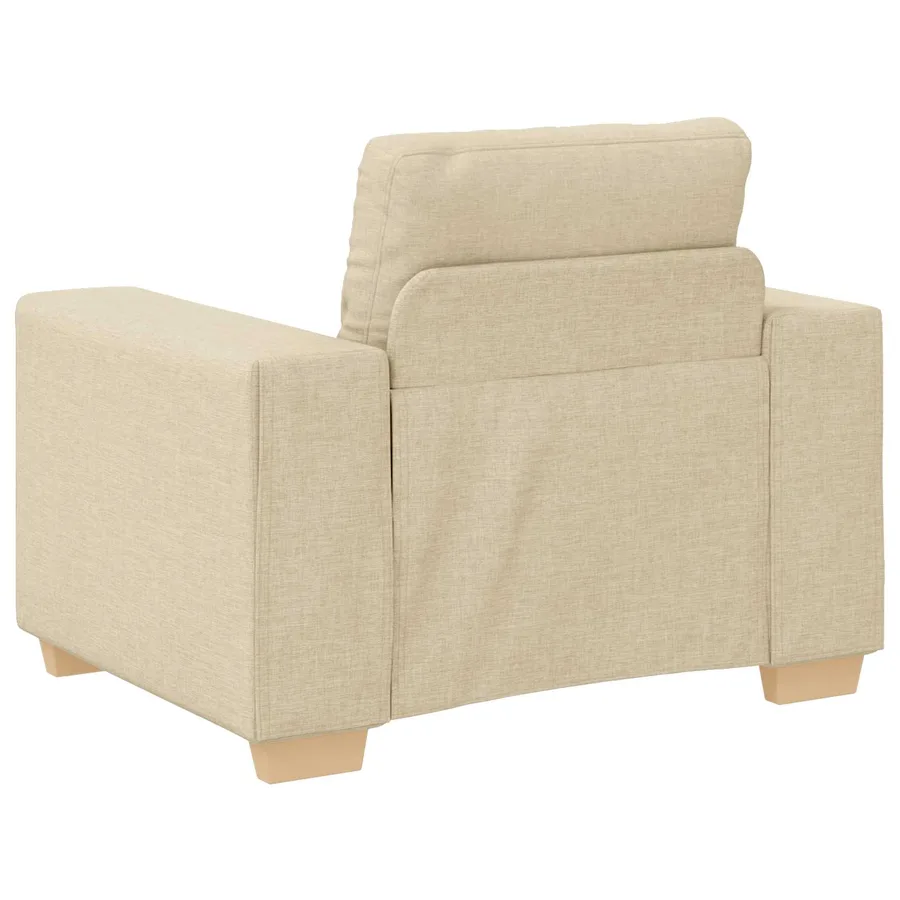 Canapé 3 pcs Crème 221 x 80 x 80 cm Tissu en lin mélangé - 7