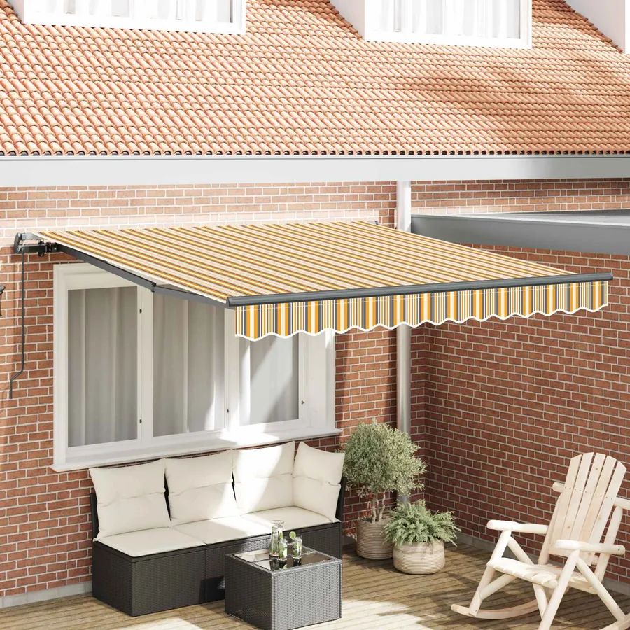 Auvent rétractable Multicolore 300 x 250 cm