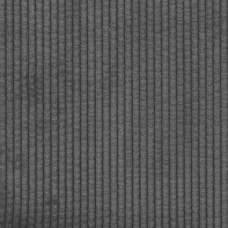 Canapé modulable avec coussins velours côtelé gris foncé - 9