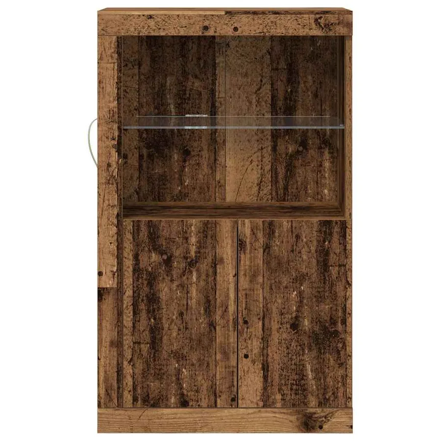 Buffet LED Bois ancien 60,5 x 37 x 100 cm Bois d'ingénierie - 6