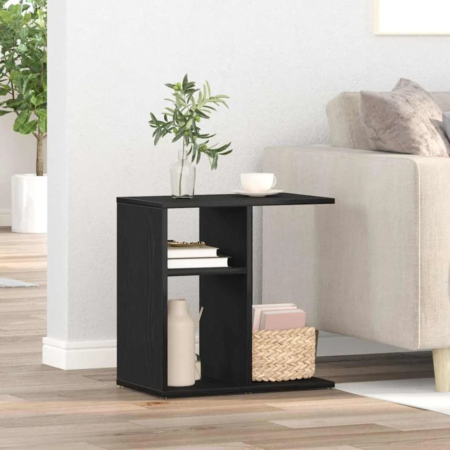 Table d'appoint Chêne noir 50 x 30 x 50 cm Bois d'ingénierie