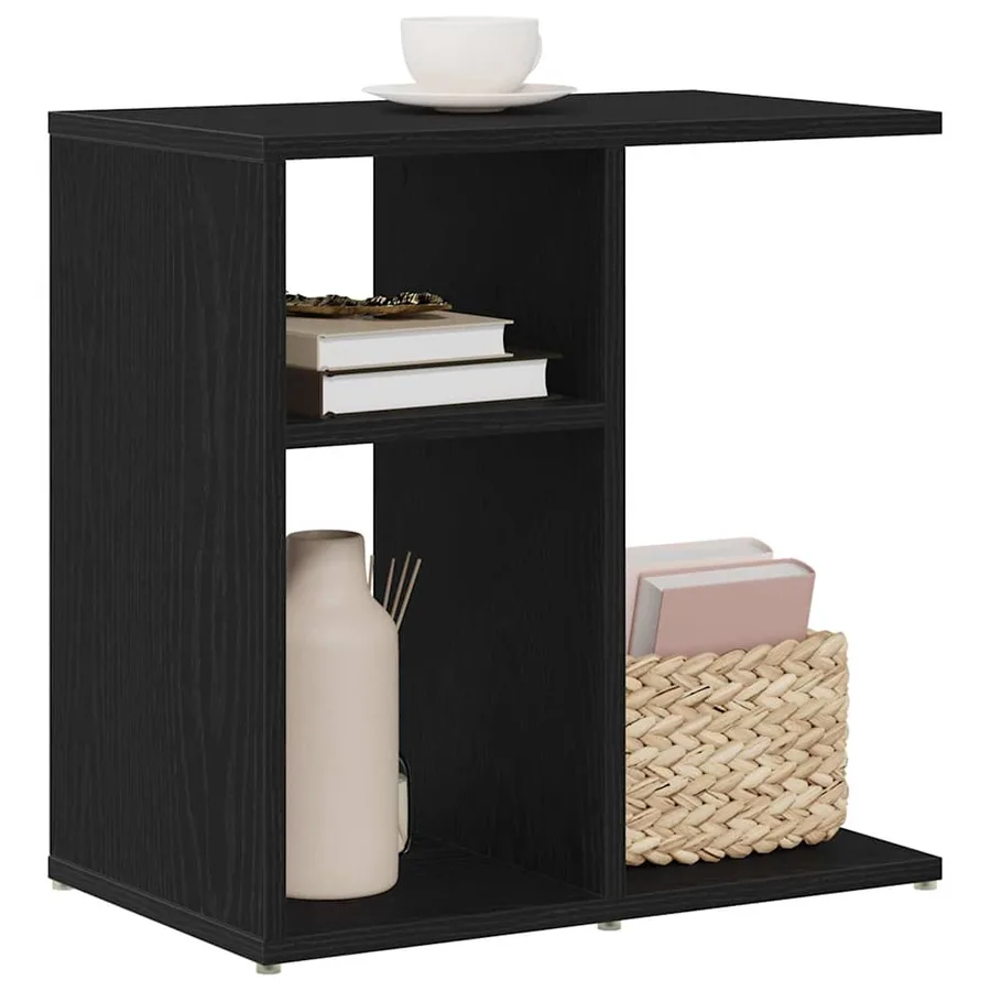 Table d'appoint Chêne noir 50 x 30 x 50 cm Bois d'ingénierie - 3
