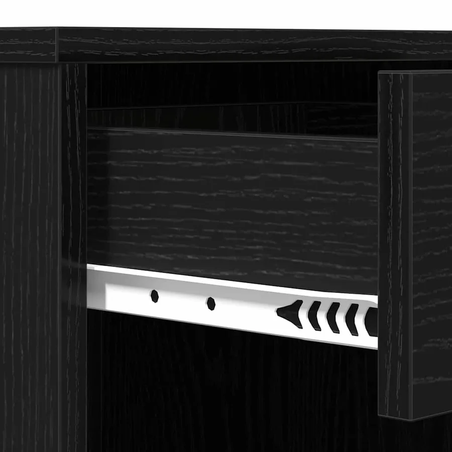 Ensemble de table de maquillage LED avec tiroir Chêne noir - 15
