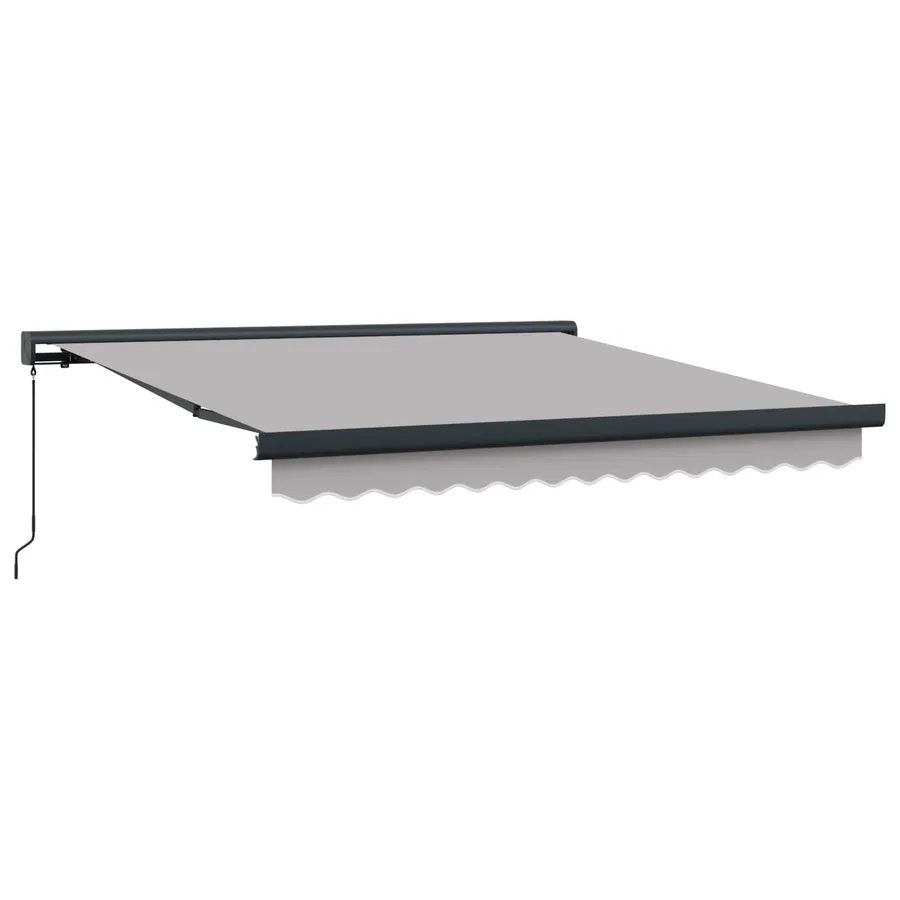 Auvent rétractable Gris clair 300 x 250 cm Toile et Aluminium - 2