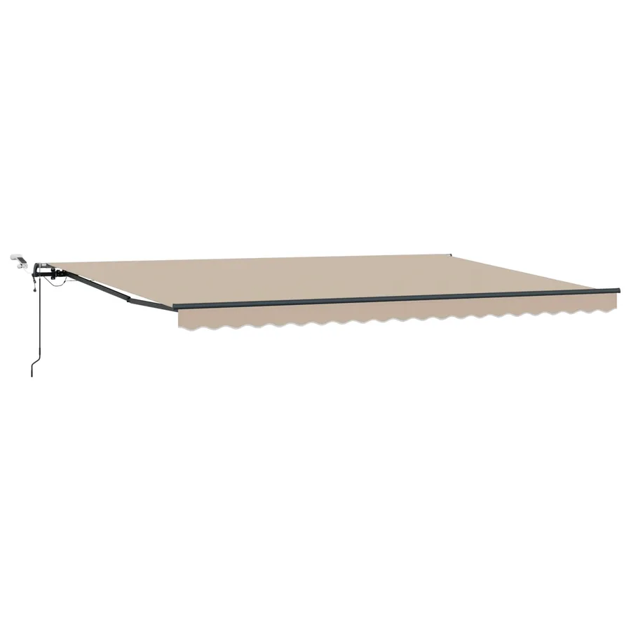 Auvent rétractable Beige 500 × 350 cm Polyester - 2