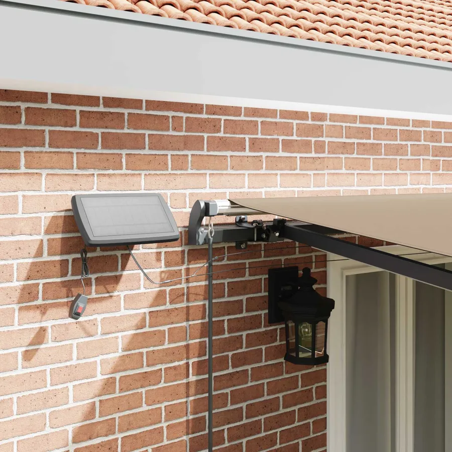Auvent rétractable Beige 500 × 300 cm Tissu et Aluminium - 4