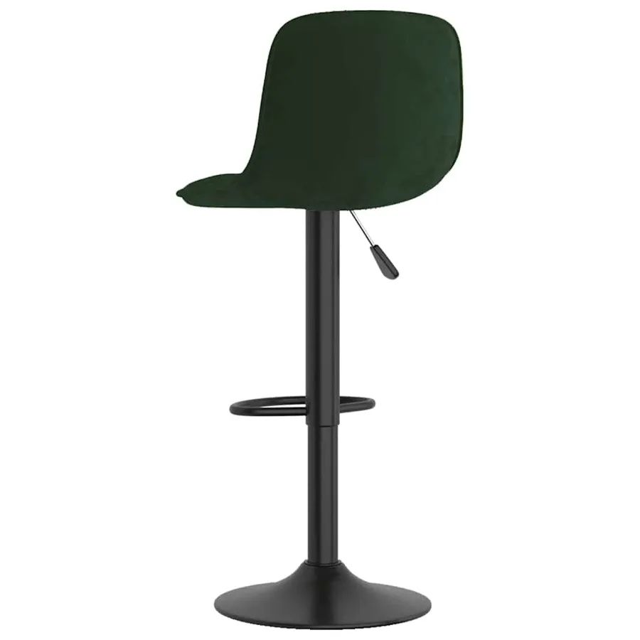 Tabourets de bar lot de 2 vert foncé velours - 6
