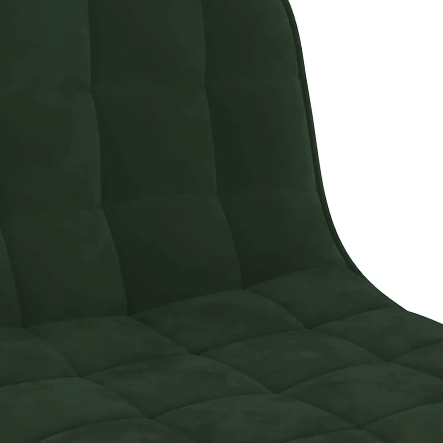 Tabourets de bar lot de 2 vert foncé velours - 8