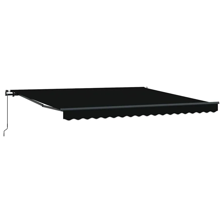Auvent rétractable Noir 400 × 300 cm Polyester et Aluminium - 2