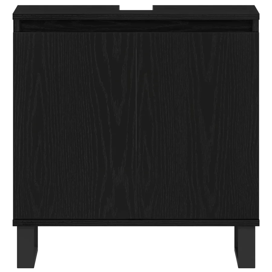 Ensemble de mobilier de salle de bain 3 pcs Chêne noir - 10
