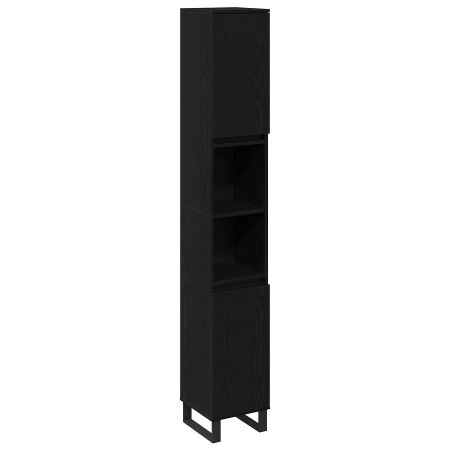 Ensemble de mobilier de salle de bain 3 pcs Chêne noir - 5