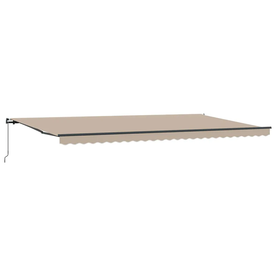 Auvent rétractable Beige 600 × 300 cm Polyester et Aluminium - 2