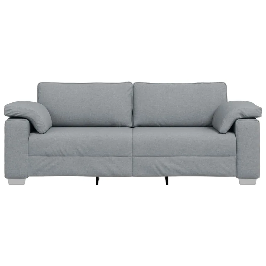Sofa 3 places Gris clair 220 cm tissu - 4