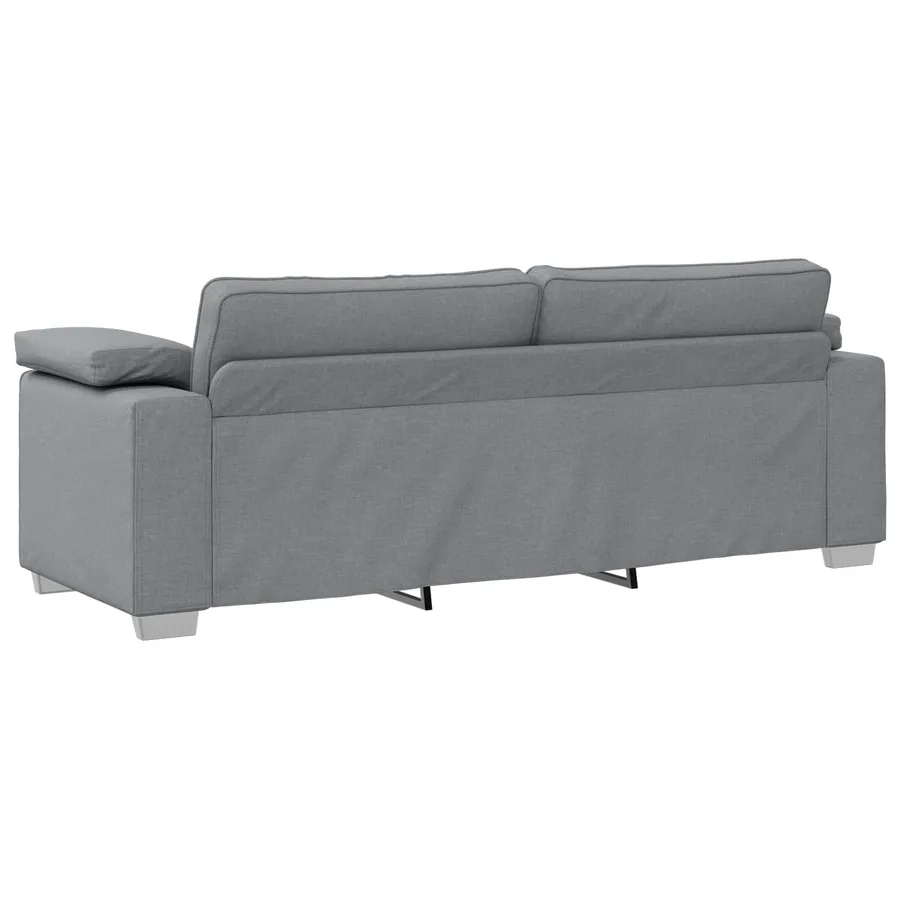 Sofa 3 places Gris clair 220 cm tissu - 6