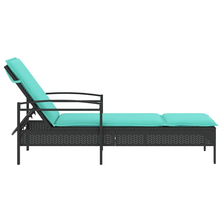 Chaise longue réglable 3 positions polyrotin Marron - 14
