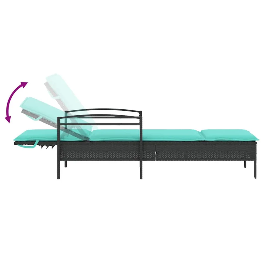 Chaise longue réglable 3 positions polyrotin Marron - 17