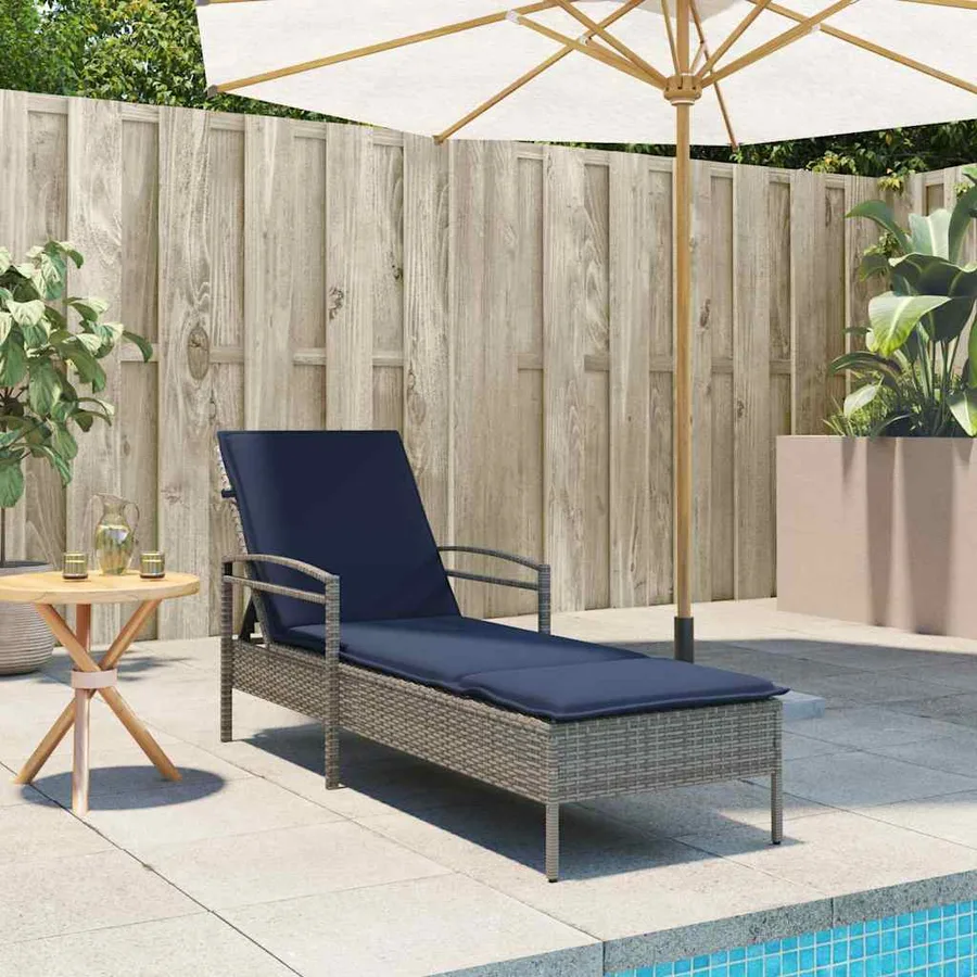 Chaise longue réglable 3 positions polyrotin Marron - 21