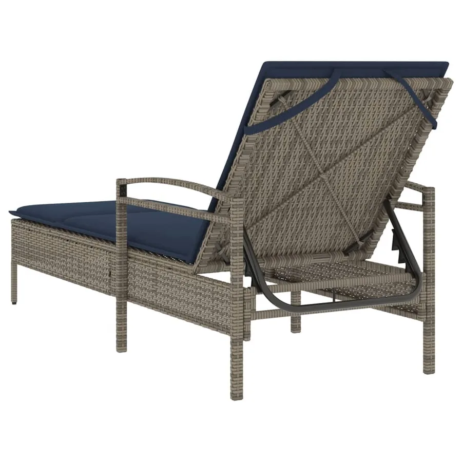 Chaise longue réglable 3 positions polyrotin Marron - 24