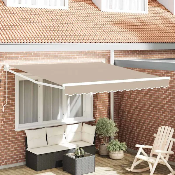 Auvent rétractable Beige 300 x 250 x 165 cm
