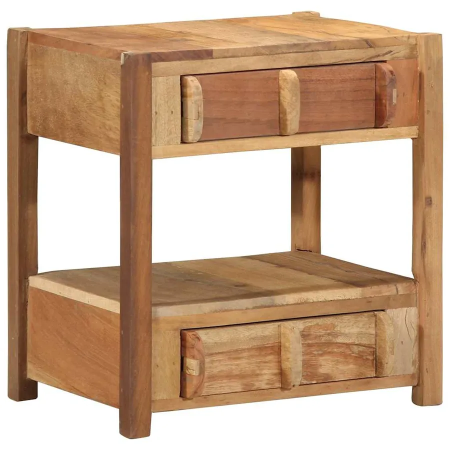 Table d'appoint Marron 43 x 32 x 46 cm Bois Recyclé Solide