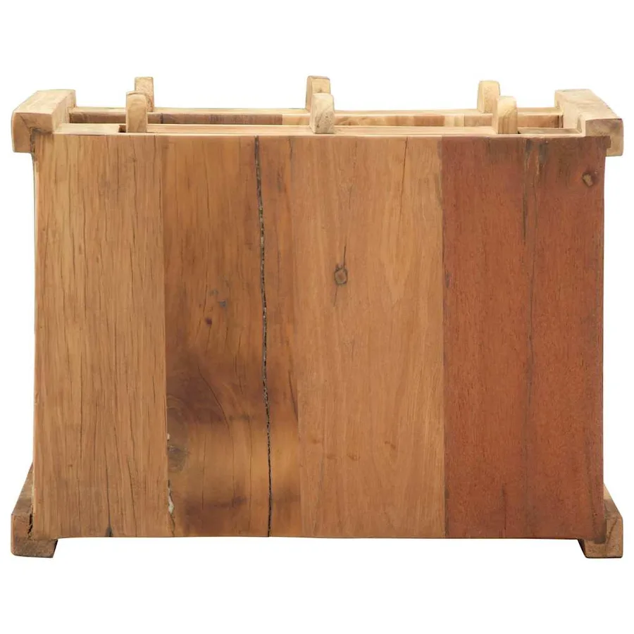 Table d'appoint Marron 43 x 32 x 46 cm Bois Recyclé Solide - 6