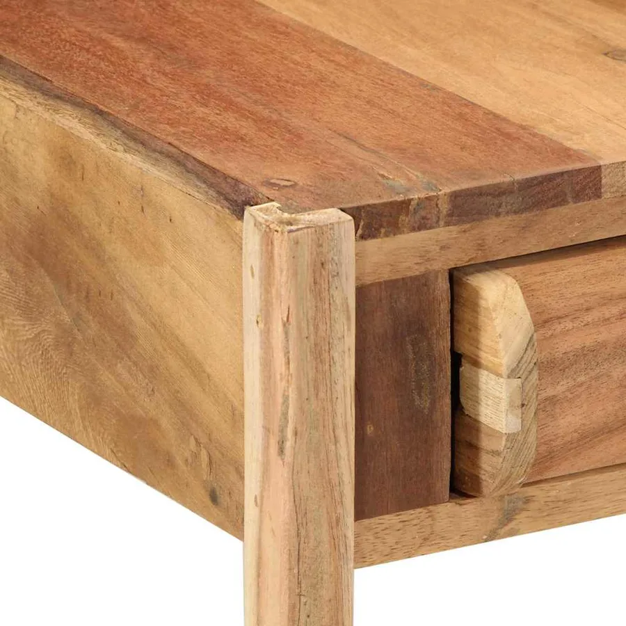 Table d'appoint Marron 43 x 32 x 46 cm Bois Recyclé Solide - 8