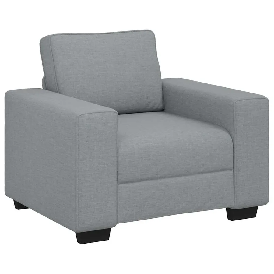 Fauteuil gris clair 100x77x82 cm tissu - 2