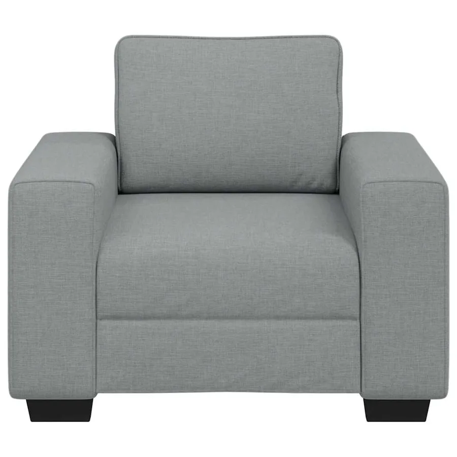 Fauteuil gris clair 100x77x82 cm tissu - 4