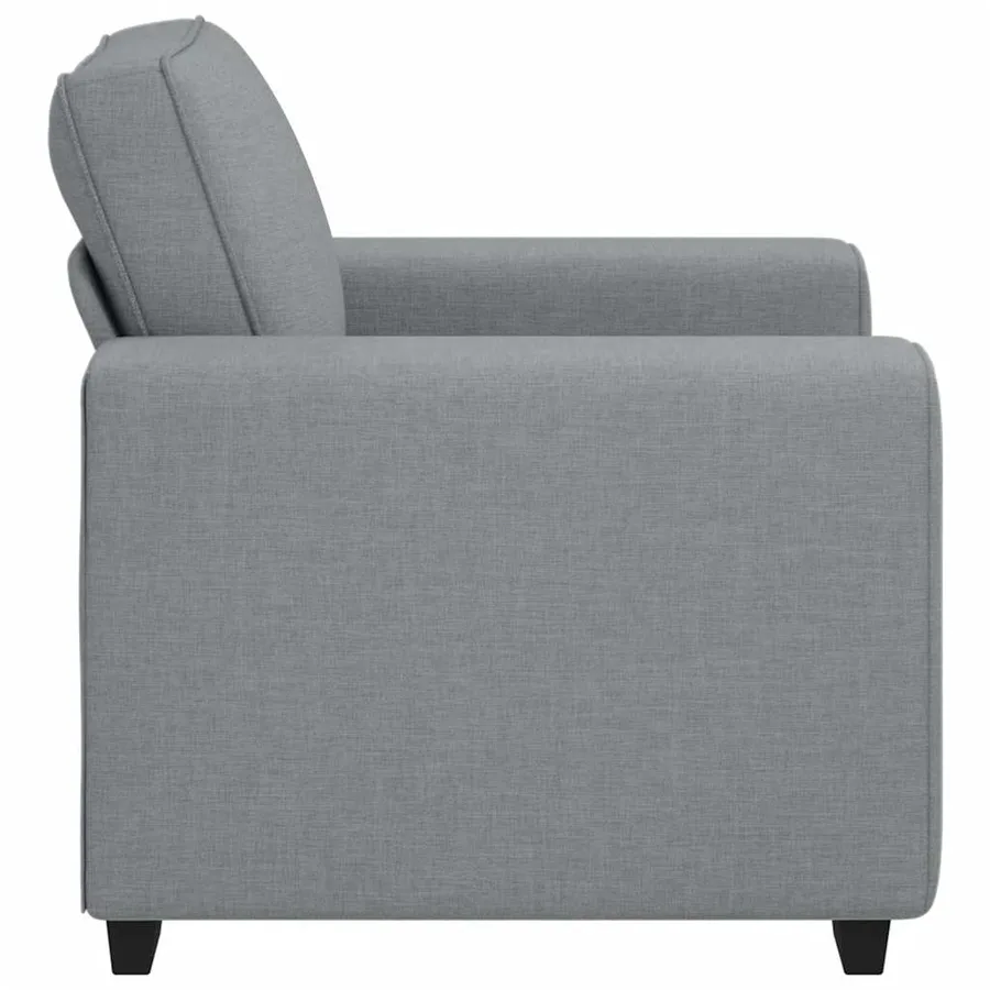 Fauteuil gris clair 100x77x82 cm tissu - 5
