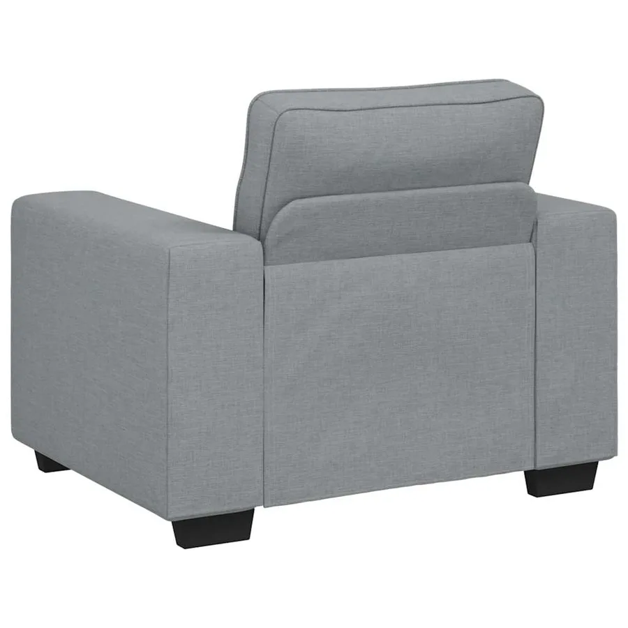 Fauteuil gris clair 100x77x82 cm tissu - 6