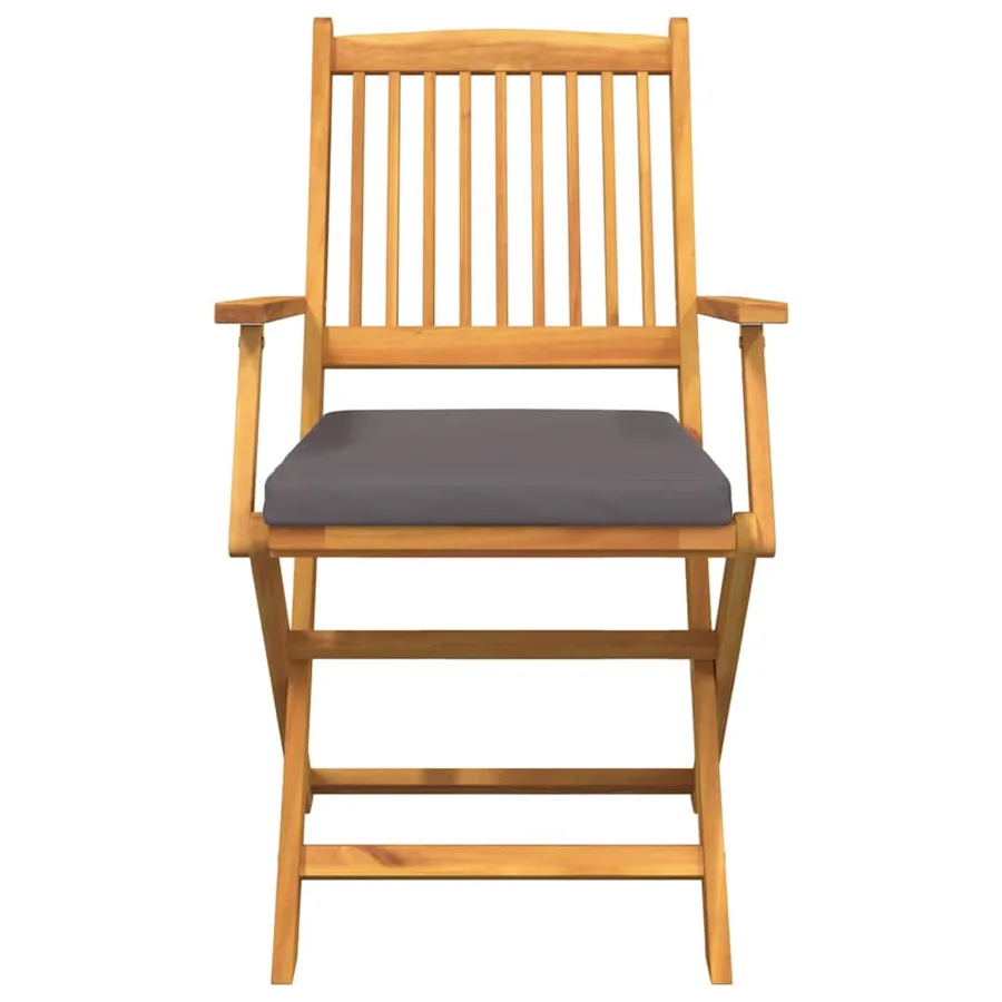 Chaise pliante avec coussin 4 pcs Blanc 49 x 57.5 x 92cm - 16