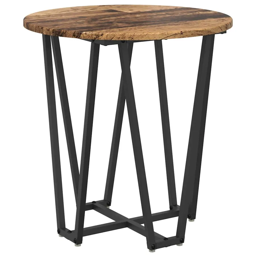 Ensemble de tables d'appoint 2 pcs Bois ancien et noir - 5