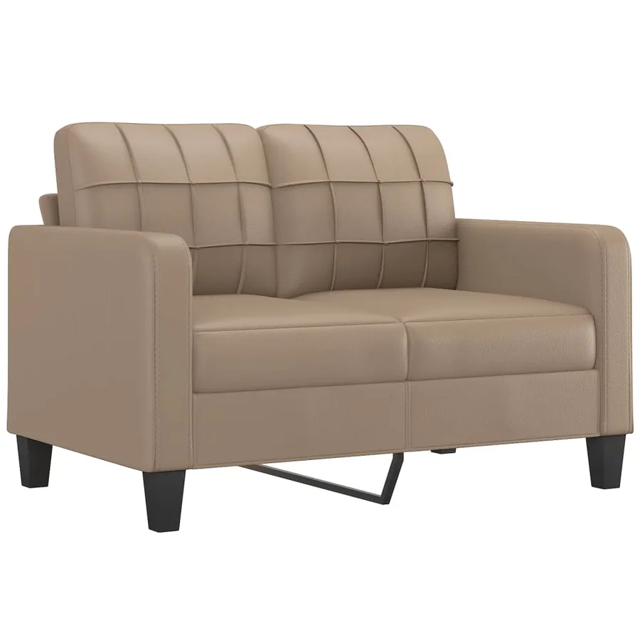 Ensemble de canapés 3 pcs avec coussins cappuccino similicuir - 3