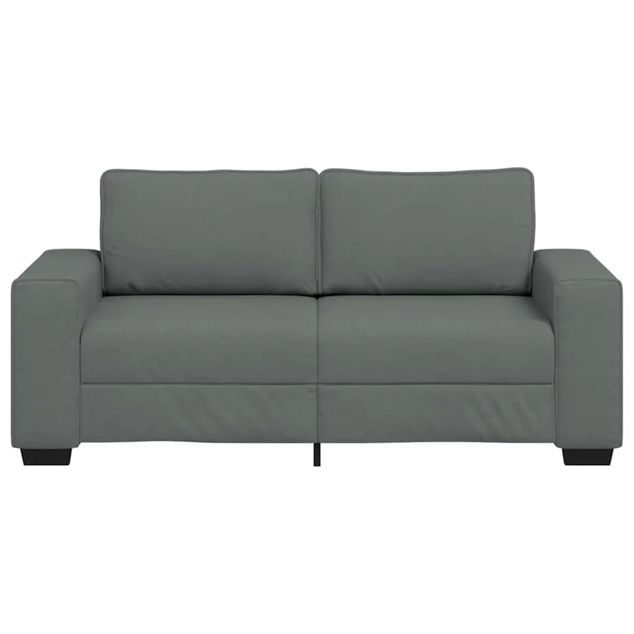 Canapé à 2 places gris foncé 180x77x82 cm tissu - 4