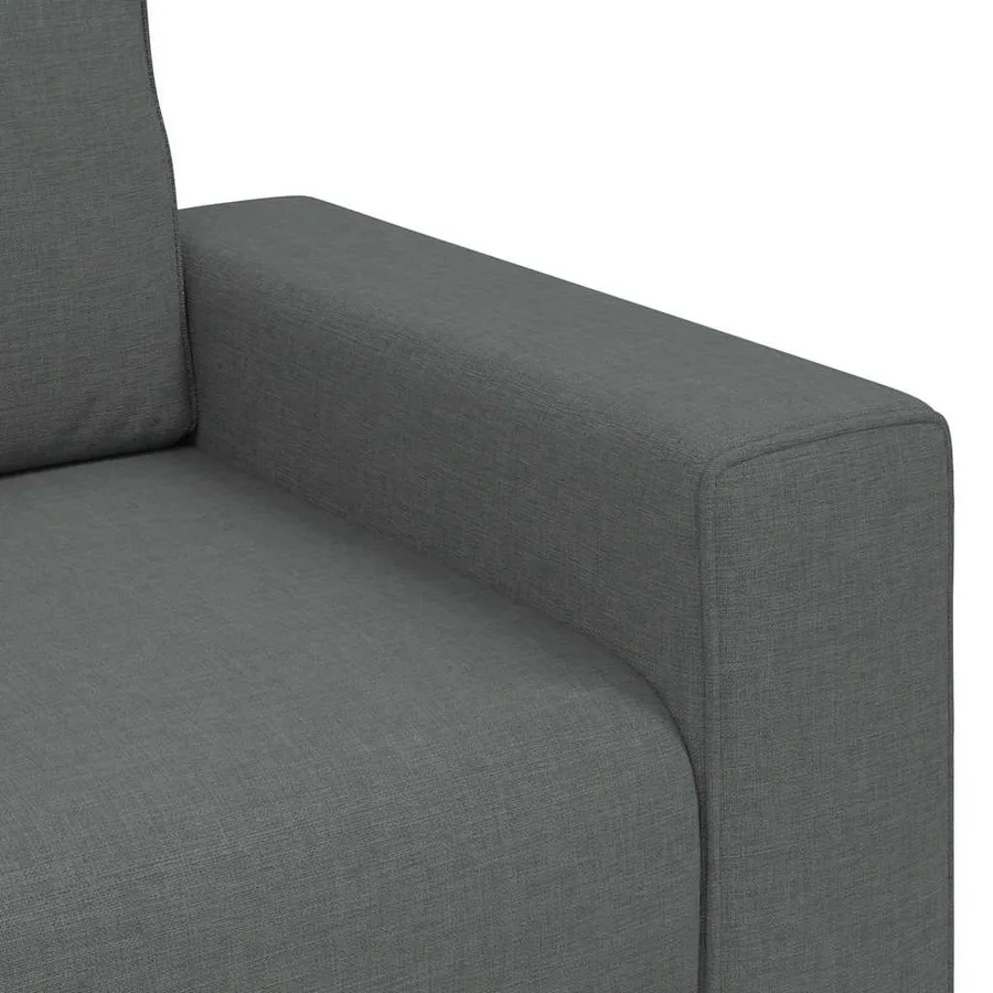 Canapé à 2 places gris foncé 180x77x82 cm tissu - 7