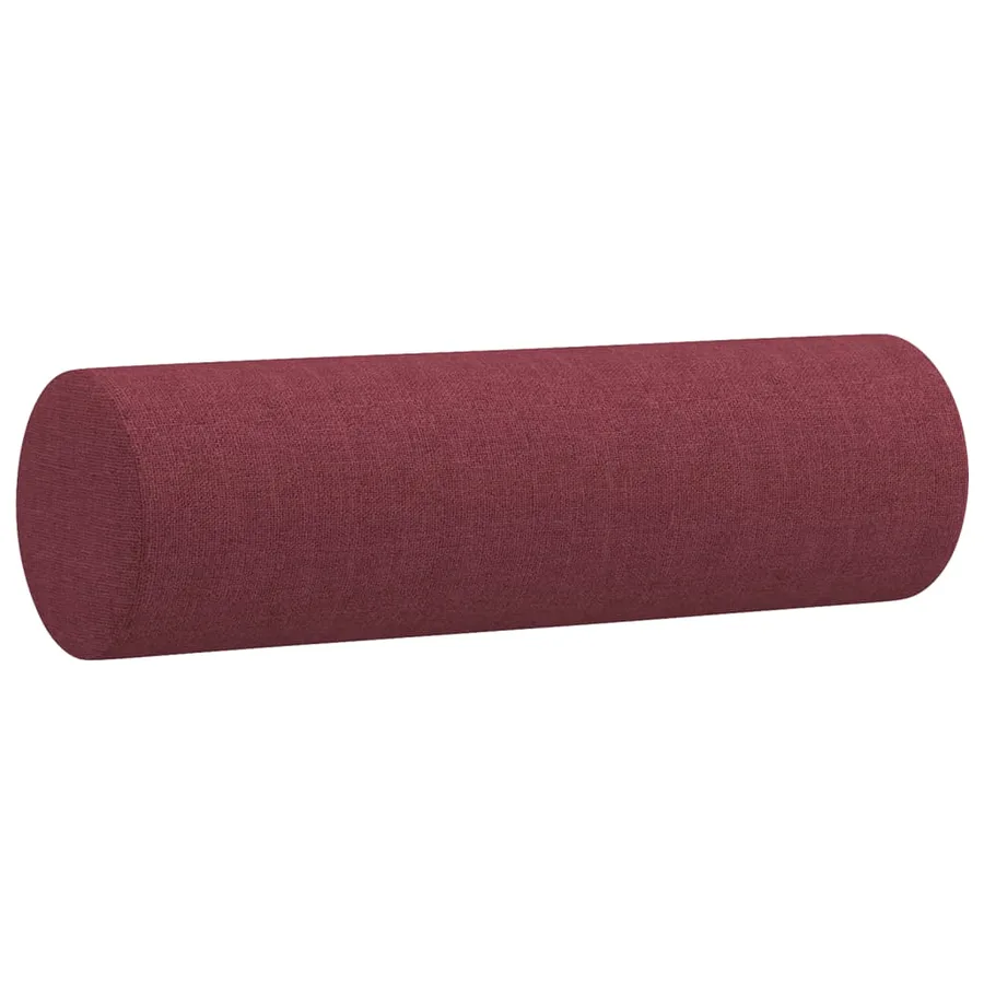 Ensemble de canapés 3 pcs avec coussins rouge bordeaux tissu - 7
