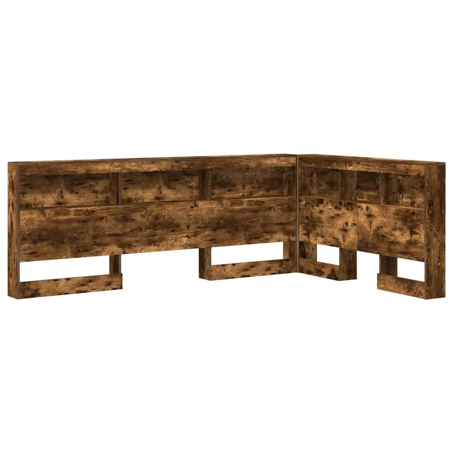 Tête de lit de rangement Chêne fumé 207,5 x 137,5 x 76,5 cm - 2