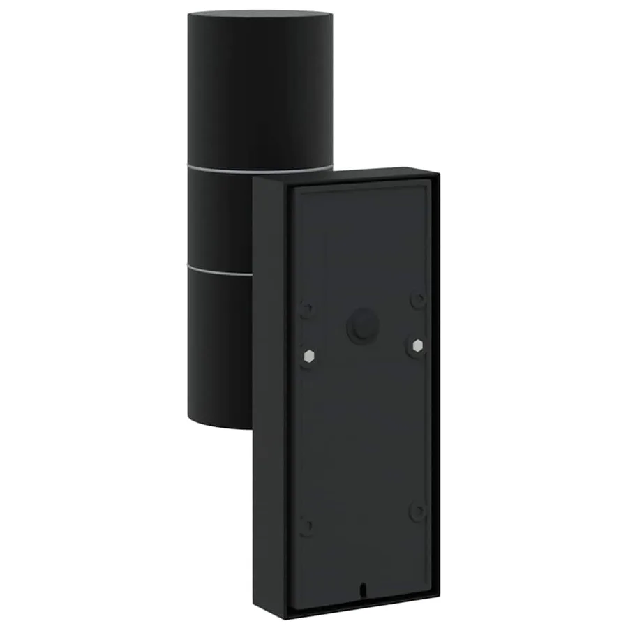 Applique Murale Extérieure 2 pcs Noir 7 x 10 x 22 cm - 7