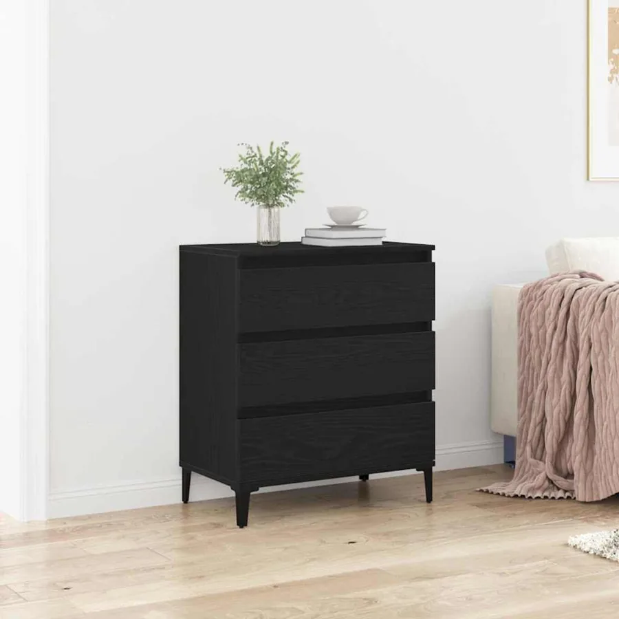 Buffet avec tiroir Chêne noir 60 x 35 x 70 cm Bois d'ingénierie