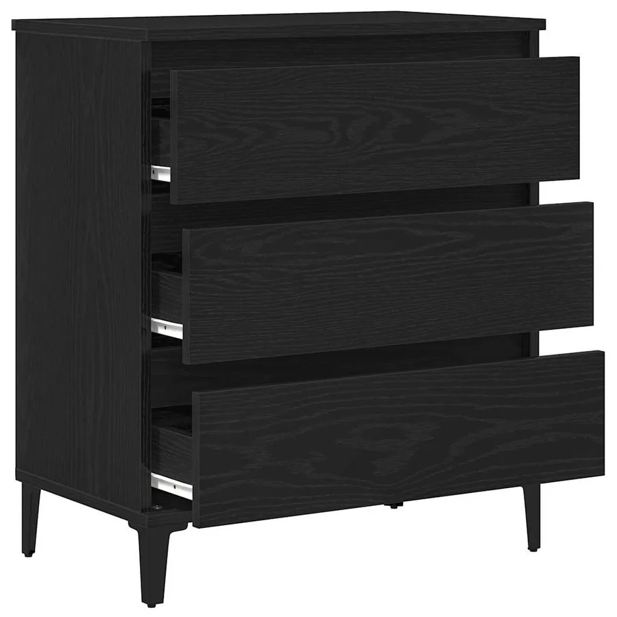 Buffet avec tiroir Chêne noir 60 x 35 x 70 cm Bois d'ingénierie - 5