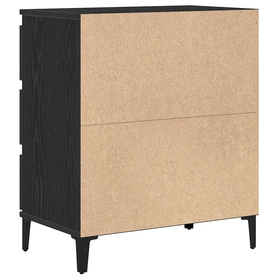 Buffet avec tiroir Chêne noir 60 x 35 x 70 cm Bois d'ingénierie - 6