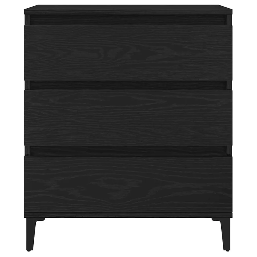 Buffet avec tiroir Chêne noir 60 x 35 x 70 cm Bois d'ingénierie - 7