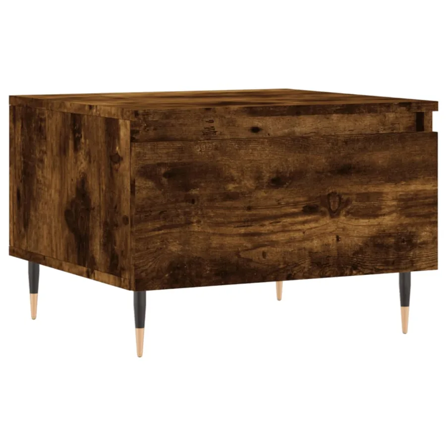 Tables basses 2 pcs chêne fumé 50x46x35 cm bois d'ingénierie - 5