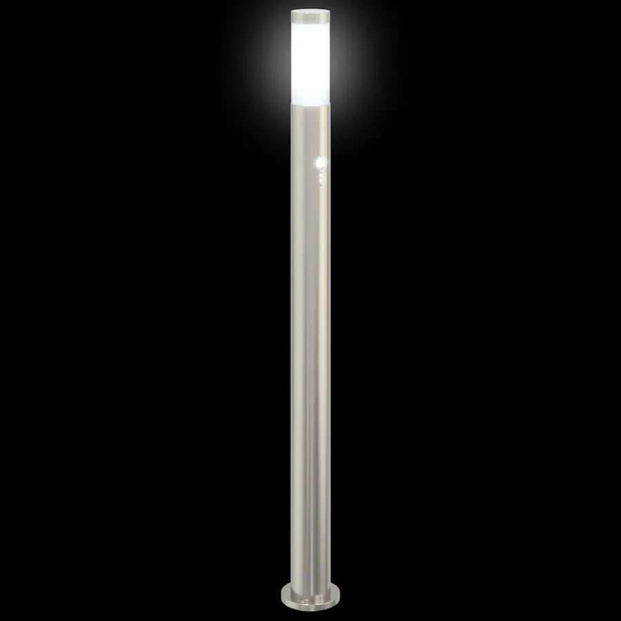 Bornes lumineuses avec détecteur lot de 3 110 cm acier inoxydable IP44 - 5