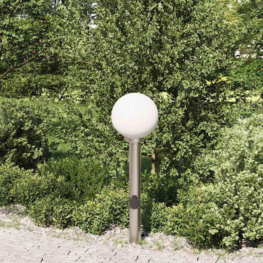 Borne lumineuse avec sortie 80 cm en acier inoxydable IP44 - 3