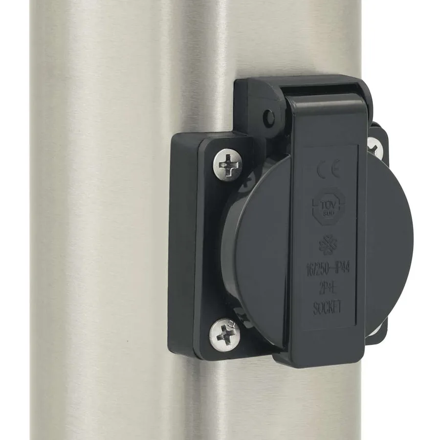 Borne lumineuse avec sortie 80 cm en acier inoxydable IP44 - 8