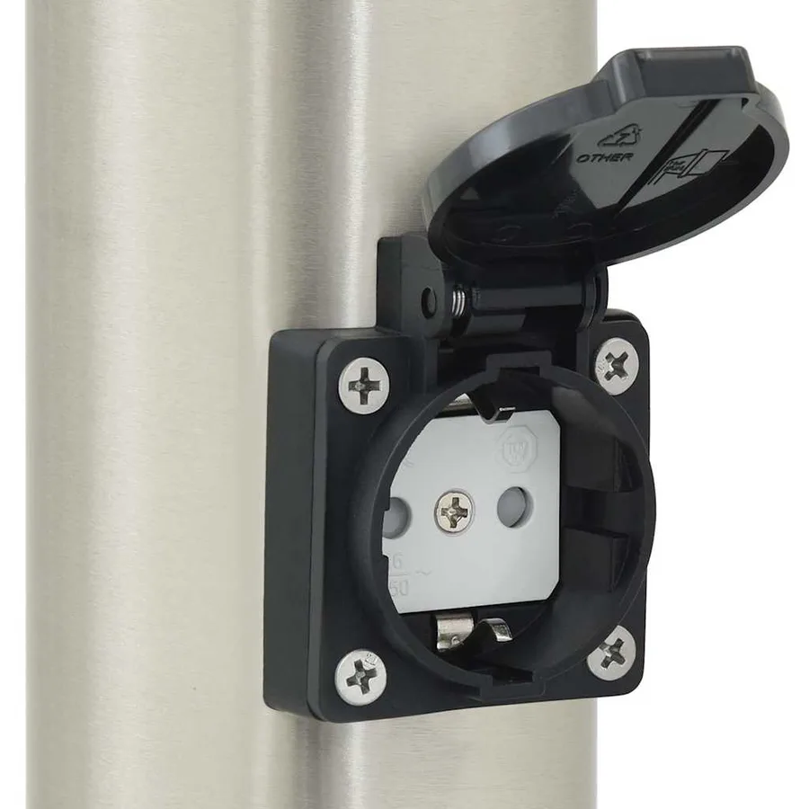 Borne lumineuse avec sortie 80 cm en acier inoxydable IP44 - 9