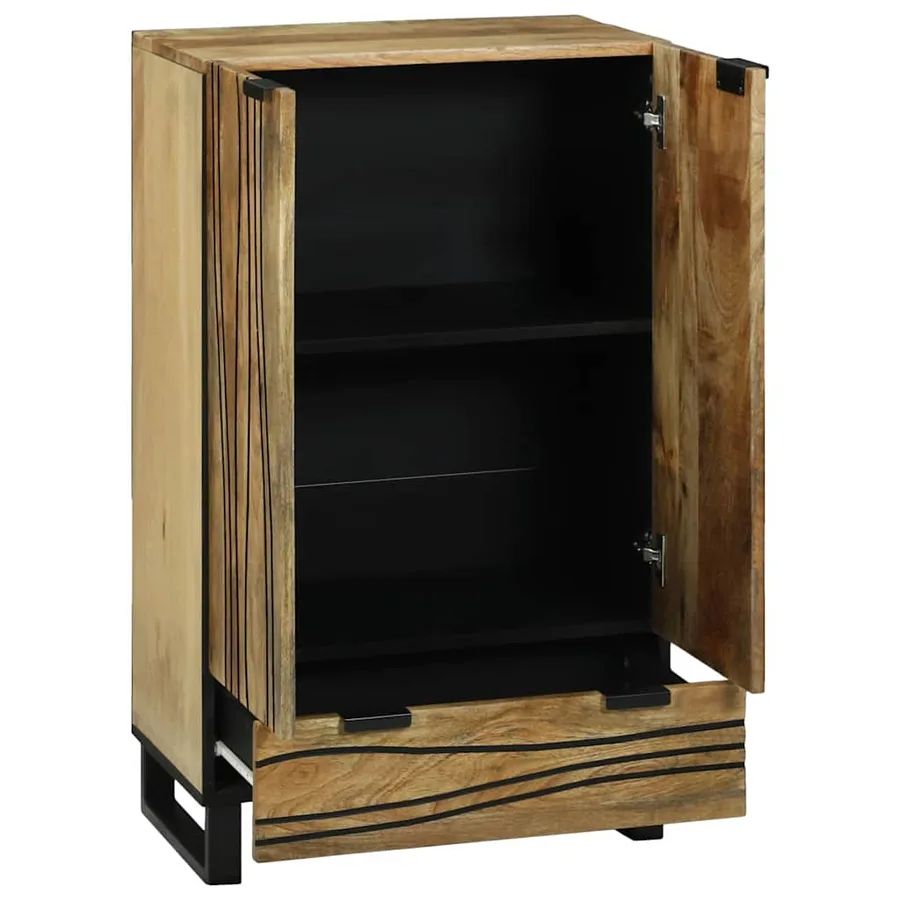Buffet Marron 60 x 33 x 100 cm bois de manguier massif - 2