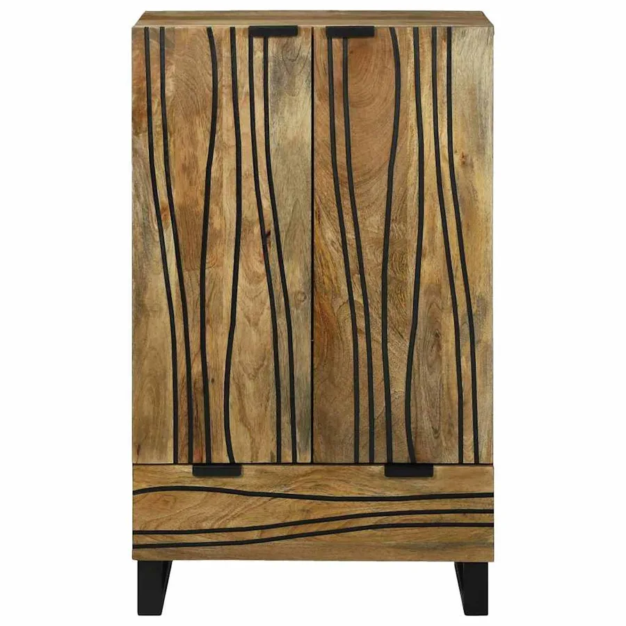 Buffet Marron 60 x 33 x 100 cm bois de manguier massif - 3