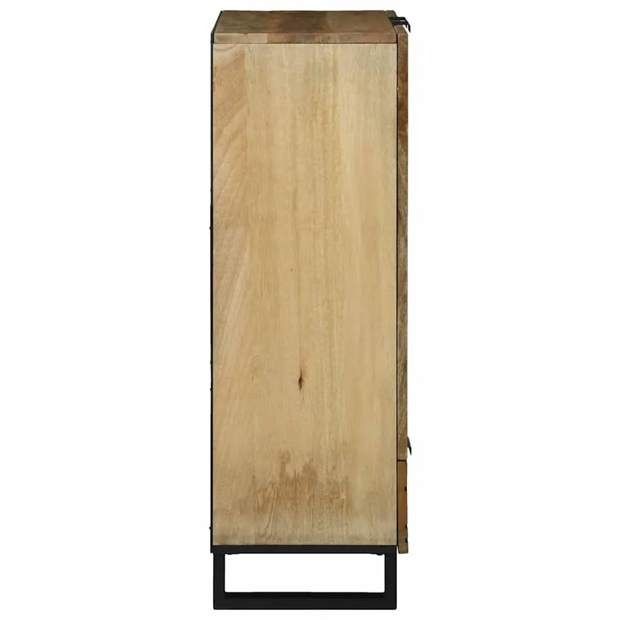 Buffet Marron 60 x 33 x 100 cm bois de manguier massif - 4